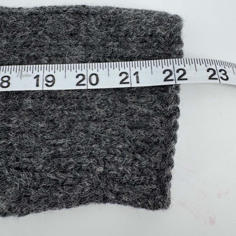 Eileen Fisher Sweater Womens Medium Gray Italian Yarn  Wool Mohair Textured Knit - Picture 5 of 11